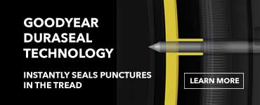 Goodyear Duraseal Technology. Instantly seals punctures in the tread