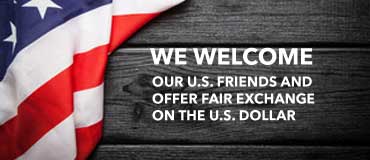 We welcome our US friends, get a fair exchange on the dollar.